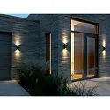 Außenwand-Strahler NICO SQUARE 22, zylindrisch, IP54, Up/Down, 2x GU10, Aluminium / Glas, rost