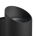 outdoor wall luminaire NICO ROUND 22 up / down, cylindrical GU10 IP54, black dimmable