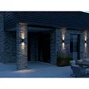 outdoor wall luminaire NICO ROUND 22 up / down, cylindrical GU10 IP54, black dimmable