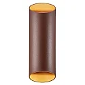 Nordlux Außenwand-Strahler NICO ROUND 22, zylindrisch, IP54, Up/Down, 2x GU10, Aluminium / Glas, rost