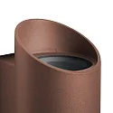 Nordlux Außenwand-Strahler NICO ROUND 22, zylindrisch, IP54, Up/Down, 2x GU10, Aluminium / Glas, rost