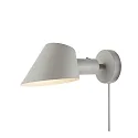 design for the people by Nordlux Wandleuchte STAY SHORT, E27, IP20, grau