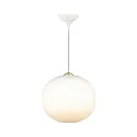 design for the people by Nordlux pendant luminaire NAVONE 20 E27 IP20, brushed brass, opal white 