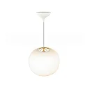 design for the people by Nordlux pendant luminaire NAVONE 20 E27 IP20, brushed brass, opal white 