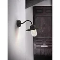 Nordlux Außenwandleuchte LUXEMBOURG, IP54, E27 max. 60W, Metall + Stallglas, schwarz