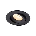 LED Einbaustrahler ALIKI, 38°, 8W, 2700K, IP44, dimmmbar, schwarz