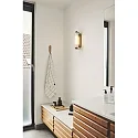 Nordlux wall luminaire NIMAL E14 IP44, brass dimmable