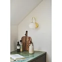 Nordlux wall luminaire FRANCA E14 IP20, glossy, brass, white 