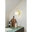 Nordlux wall luminaire FRANCA E14 IP20, glossy, brass, white 