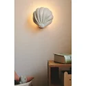 Nordlux Wandleuchte KONCHI, IP20, E14 (exkl.), Muschelform, indirekt, neigbar, abnehmbares Steckerkabel mit Schnurschalter, weiß