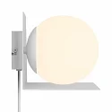 Nordlux Wandleuchte LILIBETH, IP20, E14, mit Ablage, Kugel-Diffusor opal, abnehmbares Steckerkabel mit Schnurschalter, weiß