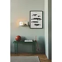 Nordlux Wandleuchte LILIBETH, IP20, E14, mit Ablage, Kugel-Diffusor opal, abnehmbares Steckerkabel mit Schnurschalter, weiß