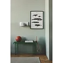 Nordlux Wandleuchte LILIBETH, IP20, E14, mit Ablage, Kugel-Diffusor opal, abnehmbares Steckerkabel mit Schnurschalter, weiß