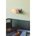 Nordlux Wandleuchte LILIBETH, IP20, E14, mit Ablage, Kugel-Diffusor opal, abnehmbares Steckerkabel mit Schnurschalter, blau