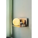 Nordlux Wandleuchte LILIBETH, IP20, E14, mit Ablage, Kugel-Diffusor opal, abnehmbares Steckerkabel mit Schnurschalter, braun