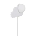 Kinderzimmer-Wandleuchte  SKYKU CLOUD, IP20, E14 (exkl.), abnehmbares Steckerkabel mit Schnurschalter, weiß