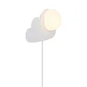 Nordlux Kinderzimmer-Wandleuchte  SKYKU CLOUD, IP20, E14 (exkl.), abnehmbares Steckerkabel mit Schnurschalter, weiß
