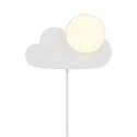 Nordlux Kinderzimmer-Wandleuchte  SKYKU CLOUD, IP20, E14 (exkl.), abnehmbares Steckerkabel mit Schnurschalter, weiß