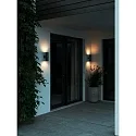 Nordlux Außenwand-Strahler KYKLOP RIPPLE, Up/Down, IP54 IK05, 2x GU10, Metall-Zylinder gerippt / Glas, schwarz