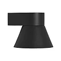 Außenwandleuchte KYKLOP CONE, Down, IP54 IK05, 1x GU10, konischer Schirm, Metall / Glas, schwarz