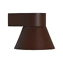 Außenwandleuchte KYKLOP CONE, Down, IP54 IK05, 1x GU10, konischer Schirm, Metall / Glas, rost