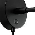 wall luminaire DARCI SHORT swivelling, rotatable E14 IP20, black 