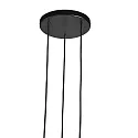 Nordlux pendant luminaire TILO 3 flames, round GU10 IP20, black dimmable