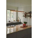 Nordlux pendant luminaire ILGAS IP20, brown dimmable