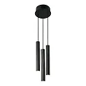 pendant luminaire VICO 3 flames GU10 IP20, black dimmable