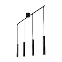 pendant luminaire VICO 4 flames GU10 IP20, black dimmable