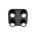 Nordlux ceiling luminaire CLYDE 4 flames IP20, black dimmable