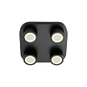 Nordlux ceiling luminaire CLYDE 4 flames IP20, black dimmable