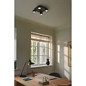 Nordlux ceiling luminaire CLYDE 4 flames IP20, black dimmable