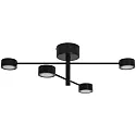 LED Deckenleuchte CLYDE, 4-flammig, 16W, IP20, dimmbar, schwarz