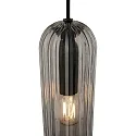 Nordlux Pendelleuchte MIELLA, E27, IP20, geripptes Glas, rauchfarben