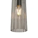 Nordlux Pendelleuchte MIELLA, E27, IP20, geripptes Glas, rauchfarben