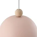 Nordlux pendant luminaire GASTON direct, with lamp socket E27 IP20, wood, dusty pink dimmable