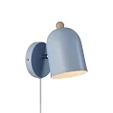Wandleuchte GASTON, E27, IP20, dimmbar, blau