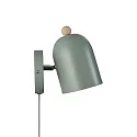 Nordlux wall luminaire GASTON adjustable, with lamp socket E27 IP20, green, wood 