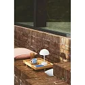 Nordlux LED-Akku Tischleuchte ELLEN TO-GO, IP44 IK02, 2.8W 3000K 300lm, 3-stufige MoodmakerTM Dimmung, mit IP-Ladestation, weiß