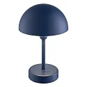 Nordlux LED-Akku Tischleuchte ELLEN TO-GO, IP44 IK02, 2.8W 3000K 300lm, 3-stufige MoodmakerTM Dimmung, mit IP-Ladestation, blau