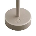Nordlux battery table lamp ELLEN TO-GO without charger, with IP charging station IP44, beige, mat dimmable
