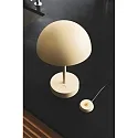 Nordlux battery table lamp ELLEN TO-GO without charger, with IP charging station IP44, beige, mat dimmable