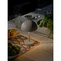 Nordlux battery table lamp ELLEN TO-GO without charger, with IP charging station IP44, grey, mat dimmable
