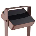 Nordlux Mobile LED Solar-Akkuleuchte SAULIO, IP44, 3.5W 3000K 200lm, 3-Step MOODMAKER™, Seeluft-beständig, Aluminium, braun