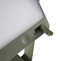 Nordlux battery table lamp SAULIO IP44, olive green dimmable