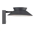 LED Solar Wandleuchte JUSTINA, 5W, 3000K, 400lm, CRI>80, IP44, mit PIR-Sensor, anthrazit
