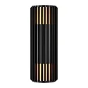 outdoor wall luminaire ALUDRA DOUBLE E27 IP54, seaside black dimmable