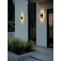outdoor wall luminaire ALUDRA DOUBLE E27 IP54, seaside black dimmable