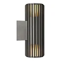 Nordlux outdoor wall luminaire ALUDRA DOUBLE E27 IP54, seaside anthracite dimmable